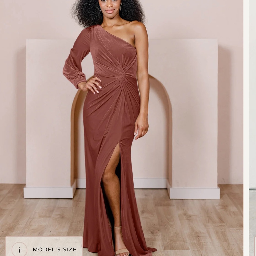 Revelry Aurora Velvet Dress in Dusty Rose size 0
